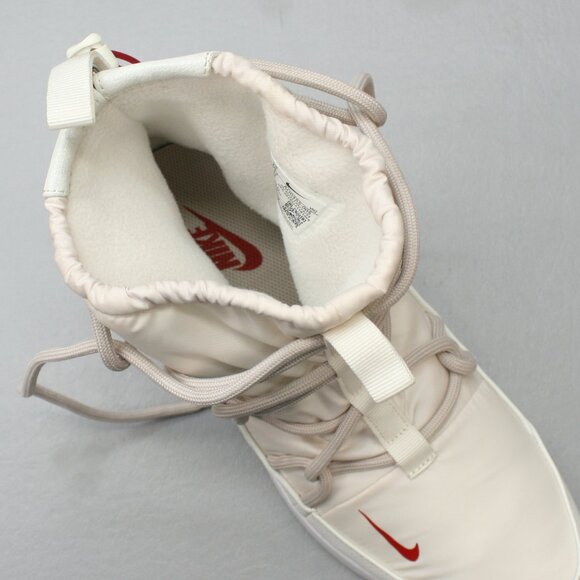 Nike Ladies 10 Tanjun High Rise Phantom/Red/Sand Sneakers Lace Boots AO0355-005 - Picture 6 of 11